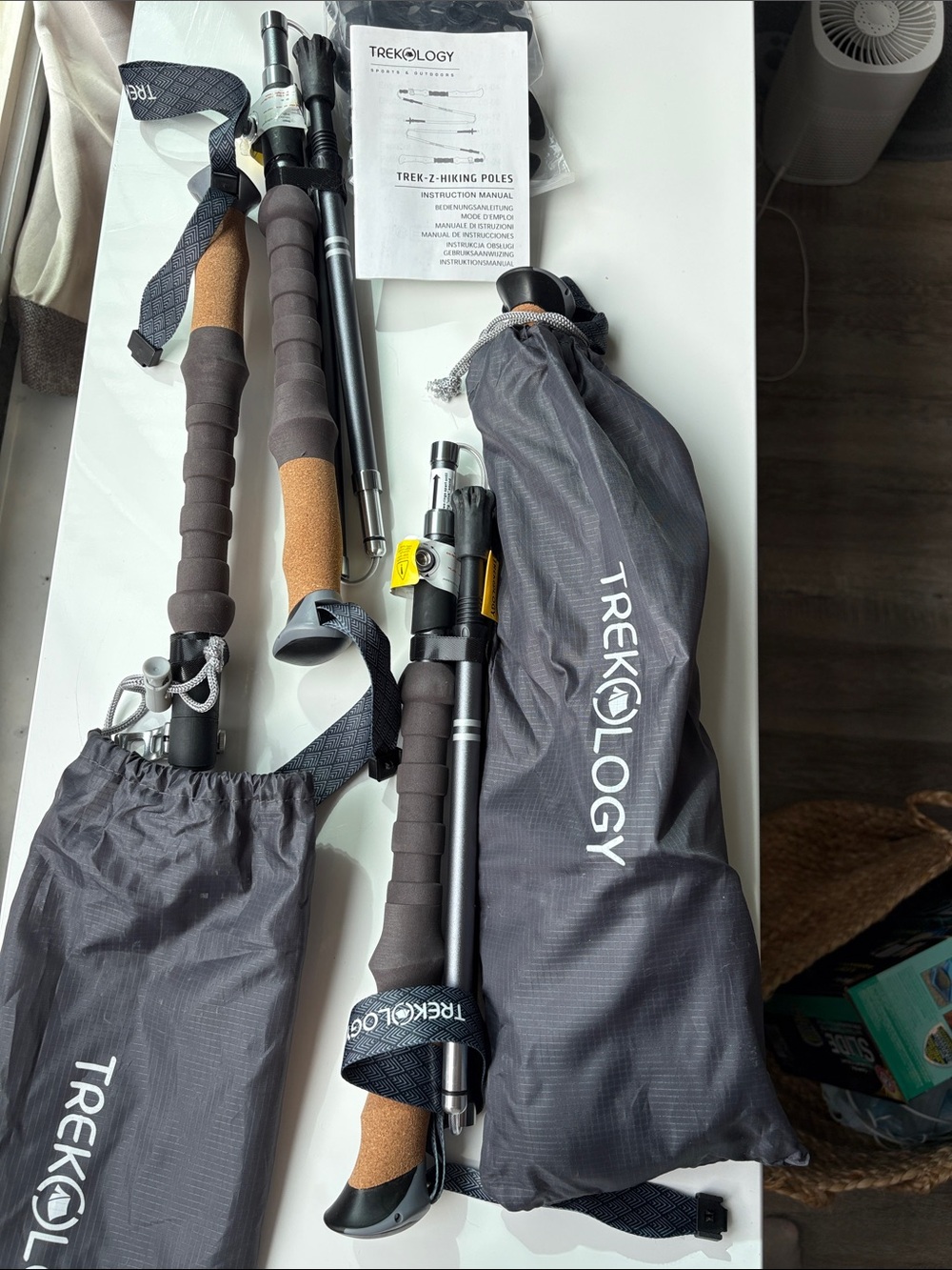 Trekology Foldable Hiking Poles with Comfort Cork Grips